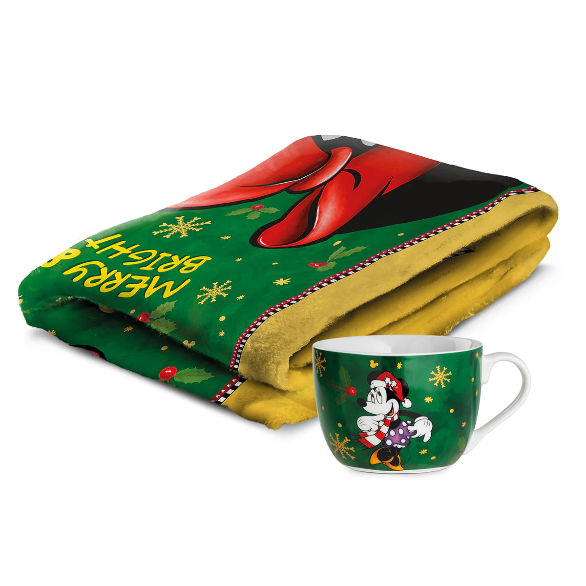 Egan - Set plaid + tazza colazione Winter Magic Minnie Mouse 520ml