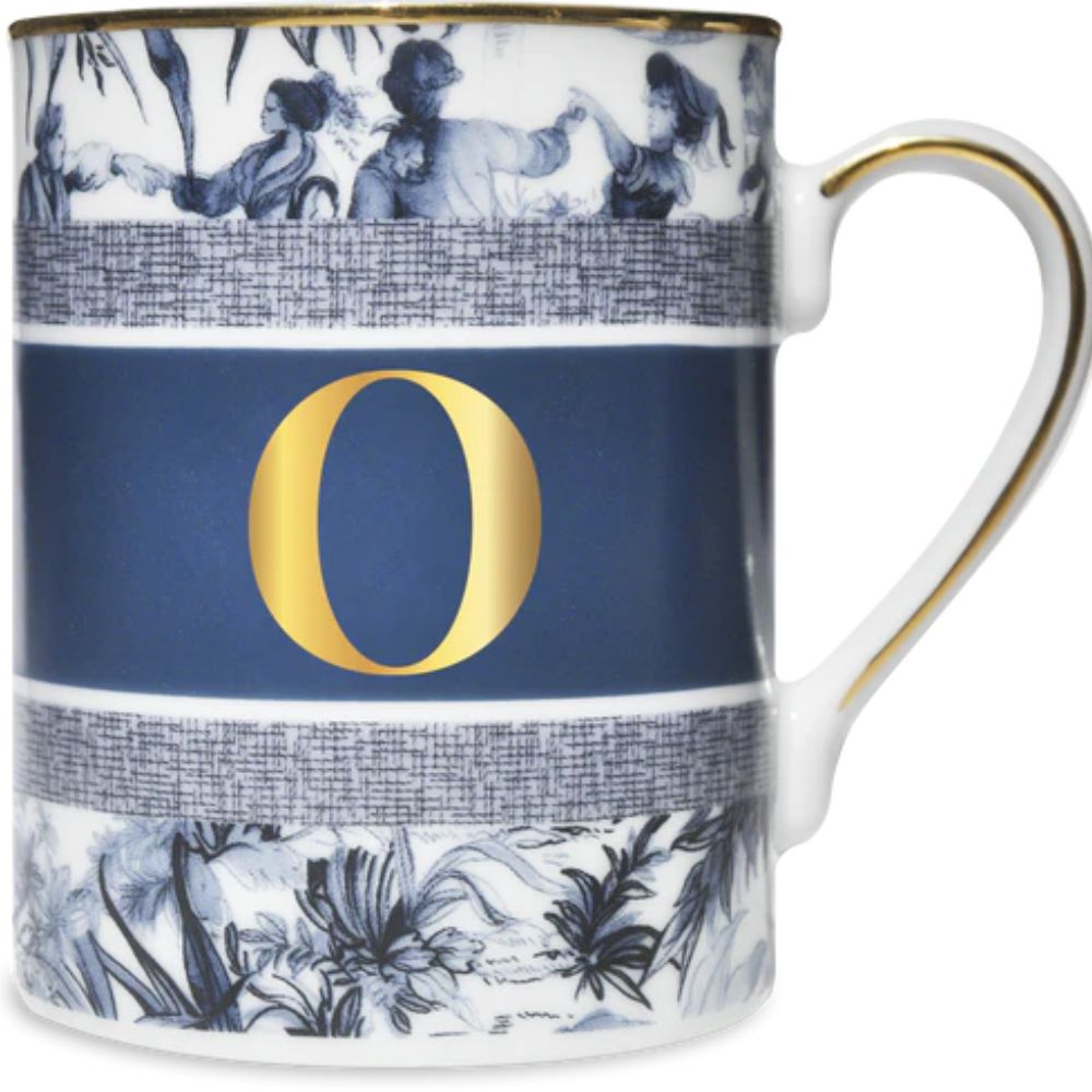 Baci Milano - Tazza in Porcellana con Lettera Alfabeto - Varie Lettere