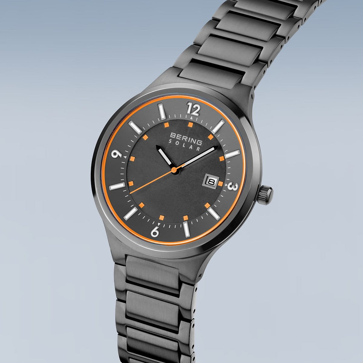 Bering Solar Grigio Spazzolato Orologio 14442-777