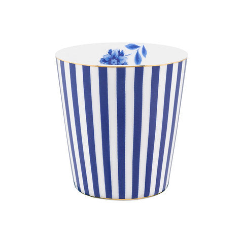 Pip Studio - Mug senza Manico Righe e Piatto Mini Blu in porcellana - Mugs & Match 230 ml