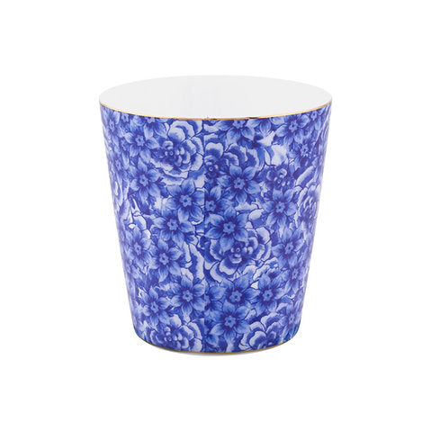 Pip Studio - tazza senza Manico a Fiore e Mini Piattino Blu in porcellana - Mugs & Match 230 ml