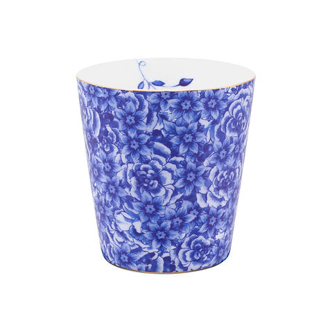 Pip Studio - tazza senza Manico a Fiore e Mini Piattino Blu in porcellana - Mugs & Match 230 ml
