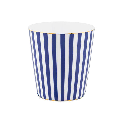 Pip Studio - Mug senza Manico Righe e Piatto Mini Blu in porcellana - Mugs & Match 230 ml
