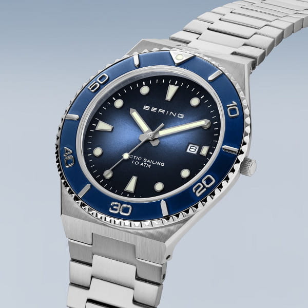 Bering Blue Argento Spazzolato Orologio 18940-707