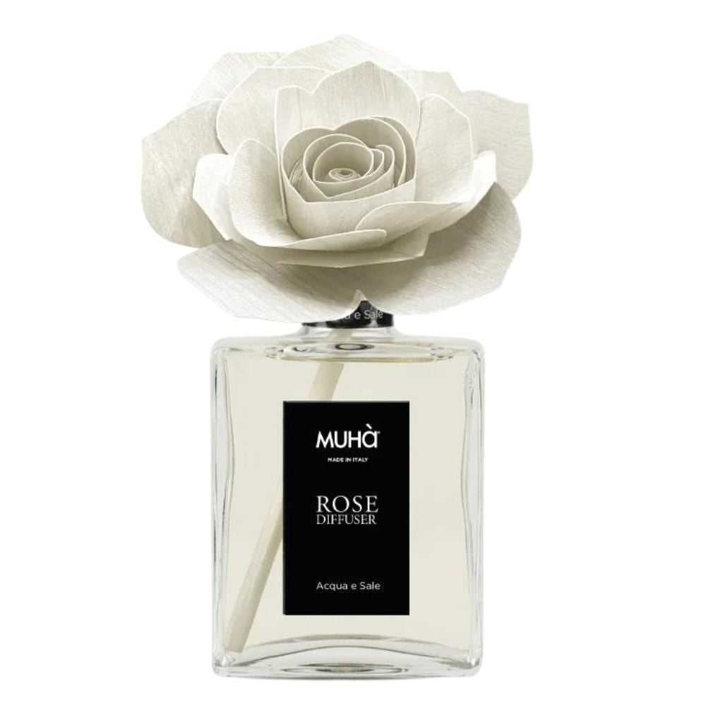 Muhà - profumatore d'ambiente rosa diffuser - acqua e sale 200ml