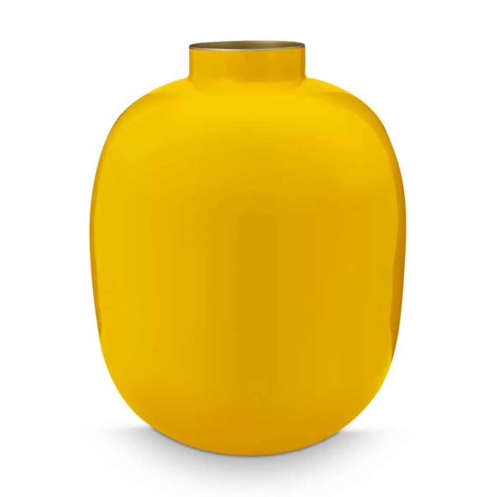 Pip Studio - vaso giallo in metallo 32 cm