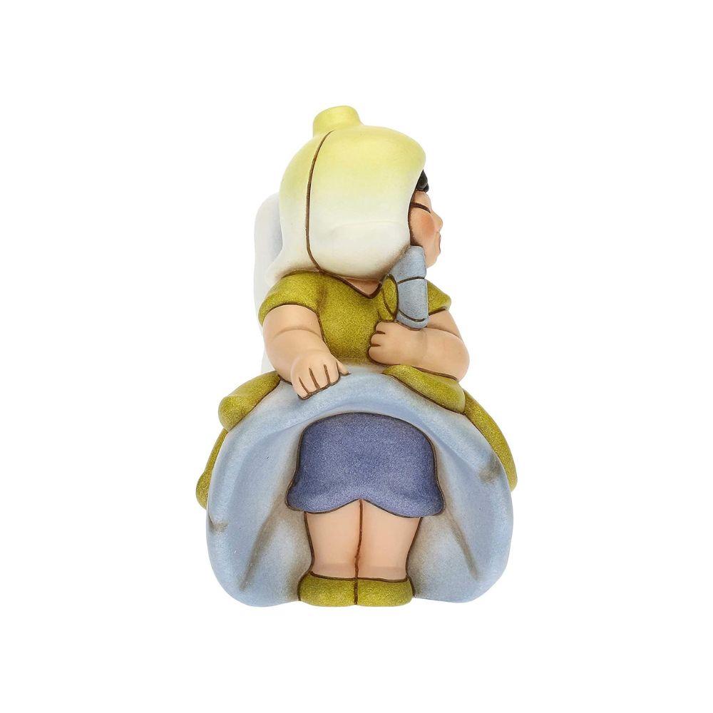 Thun - statua fata con fiore azzurro lipomea in ceramica 13cm - Senza Scatolo