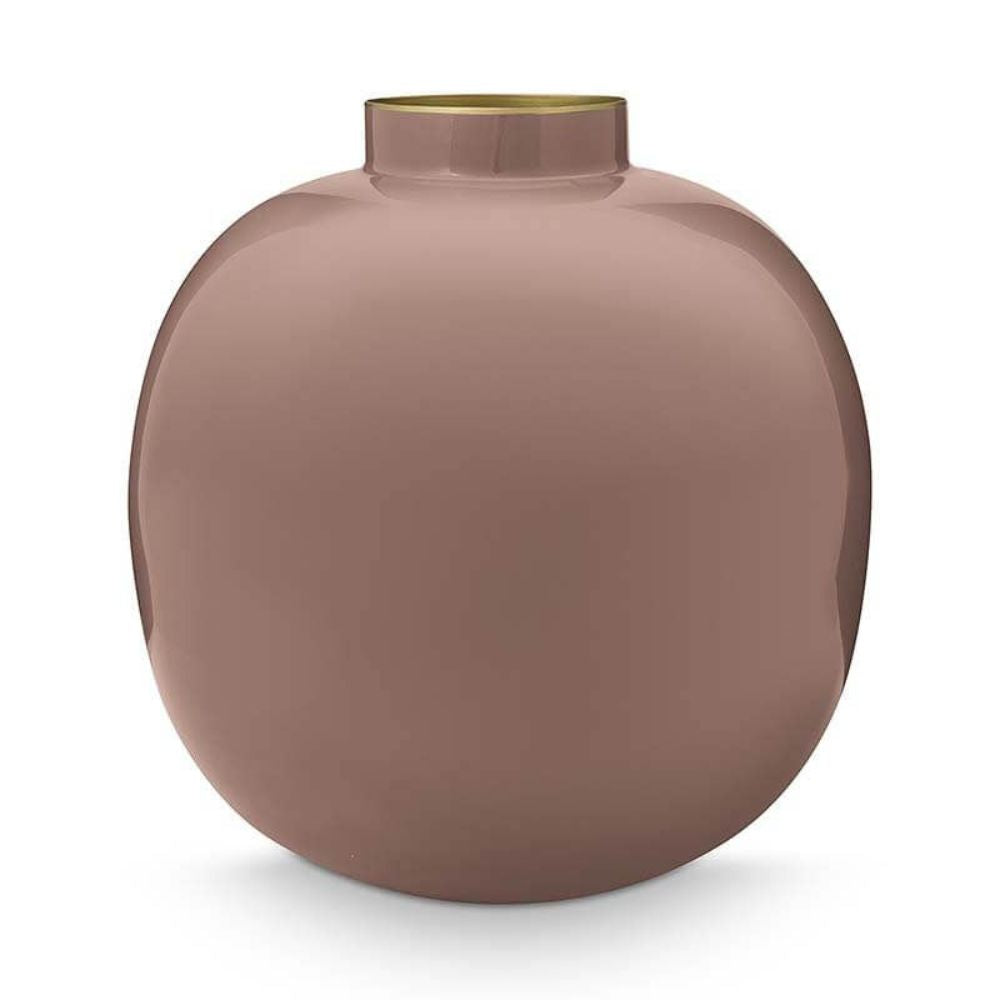 Pip Studio - vaso marrone in metallo 23 cm
