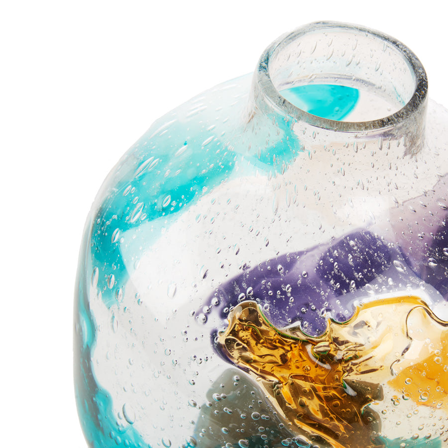 L'oca nera - vaso piccolo in vetro 21x21 cm