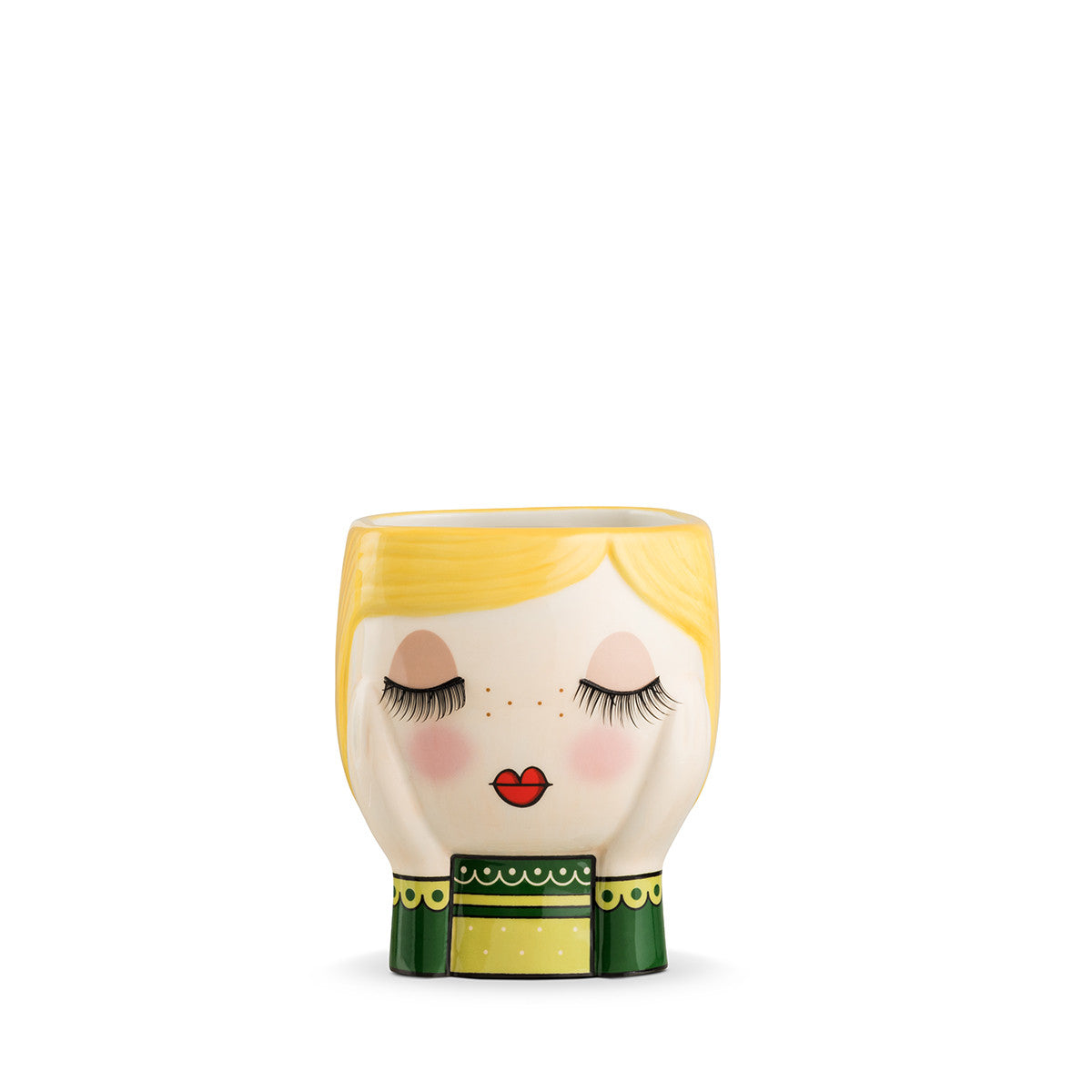 Egan - Vaso porta piante Le Pupazze Mimi Giallo 12x11cm