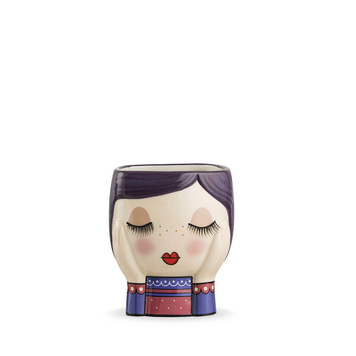 Egan - Vaso porta piante Le Pupazze Mimi Viola 12x11cm
