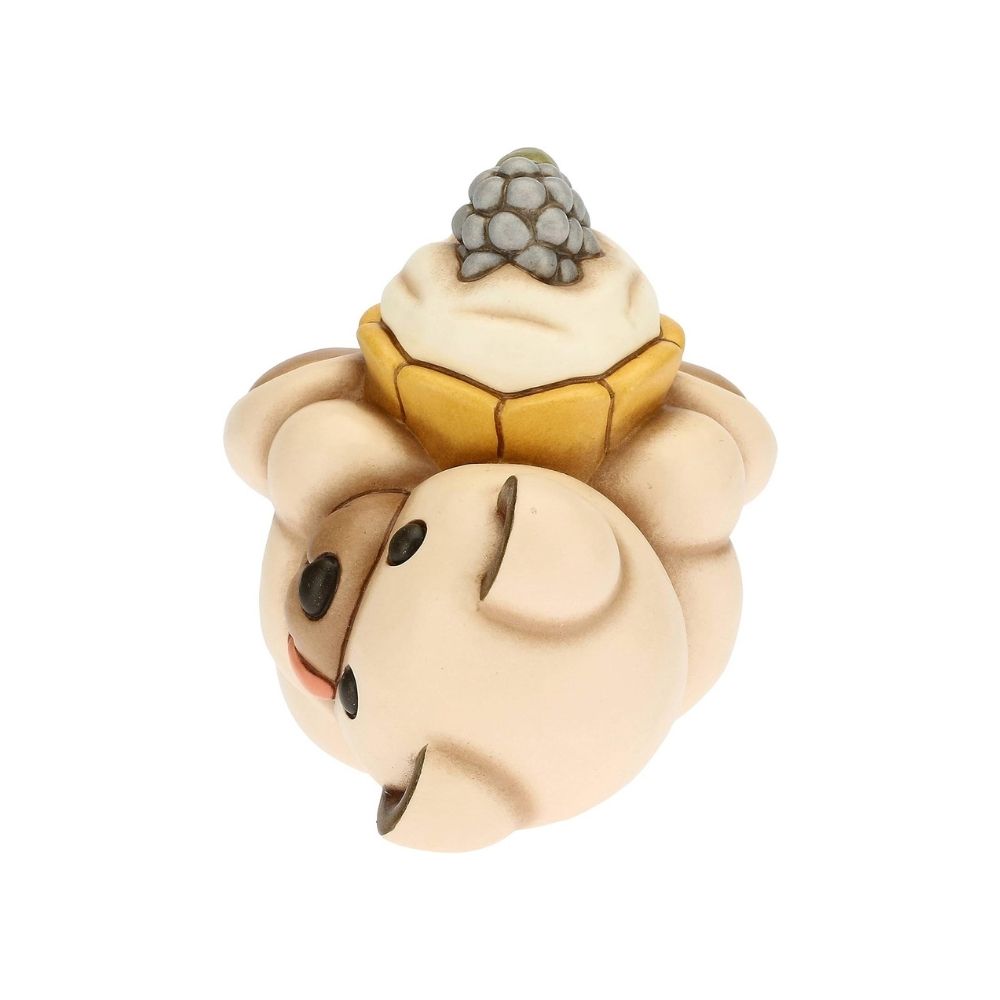 Thun - teddy goloso con sweet cake in ceramica 9cm - Senza Scatolo