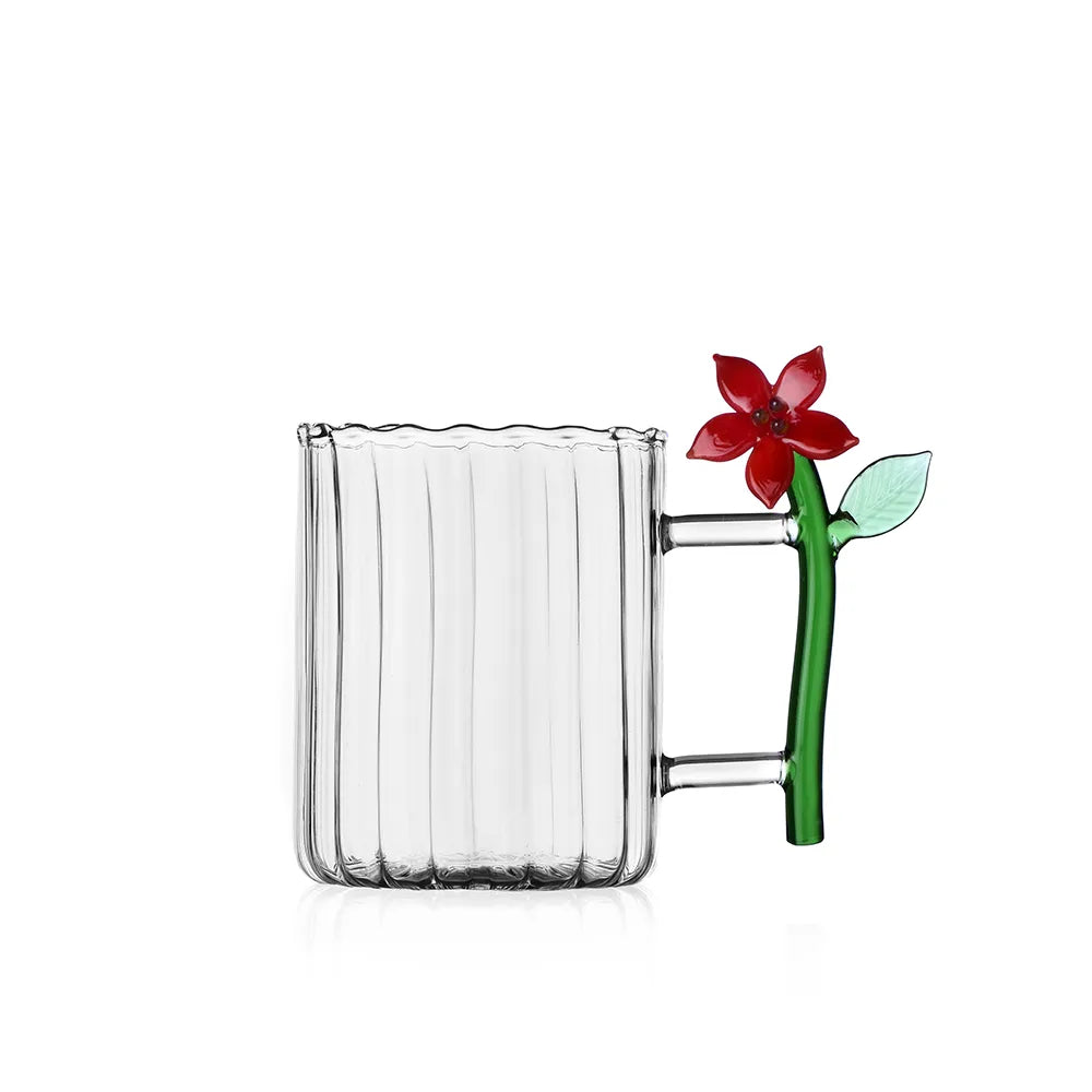 Ichendorf - mug in vetro Stella Rossa Christmas Flowers