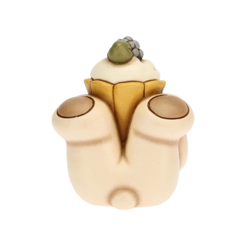 Thun - teddy goloso con sweet cake in ceramica 9cm - Senza Scatolo