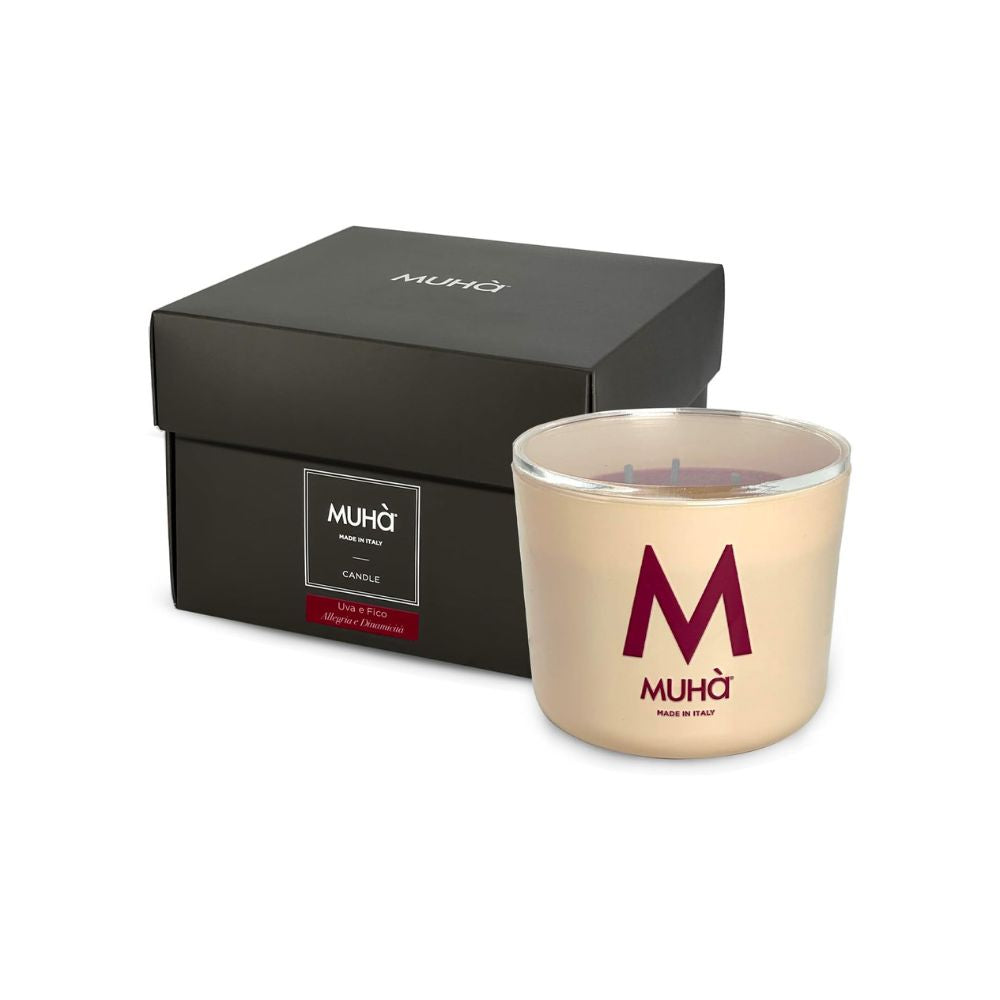 Muhà - candela Profumata in Vetro - Uva e Fico 500g