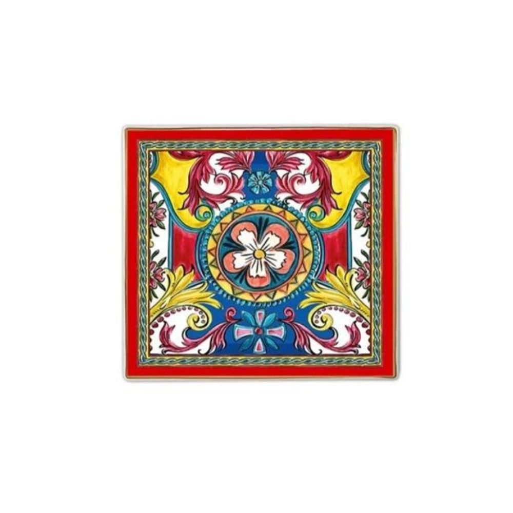 Baci Milano - Piatto Gourmet Mini in Porcellana Sole Mio 15x15cm
