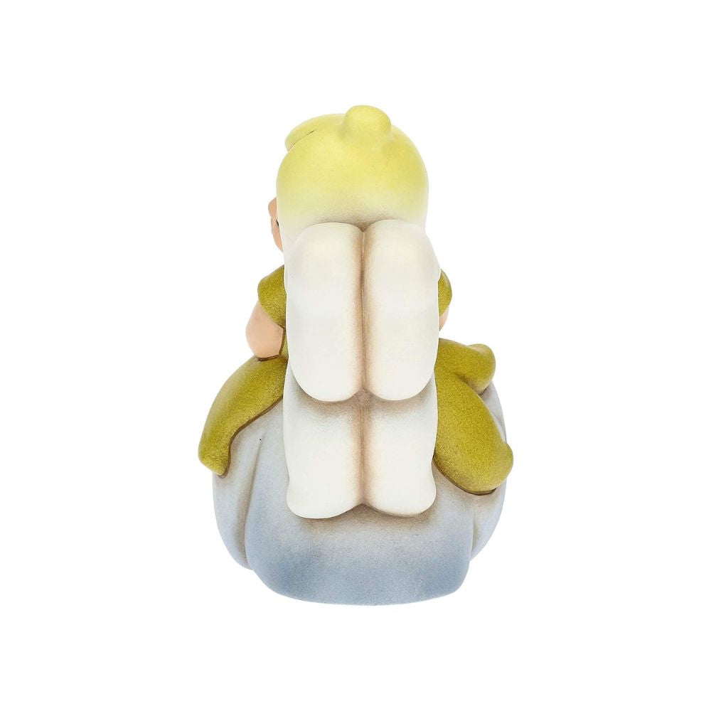Thun - statua fata con fiore azzurro lipomea in ceramica 13cm - Senza Scatolo