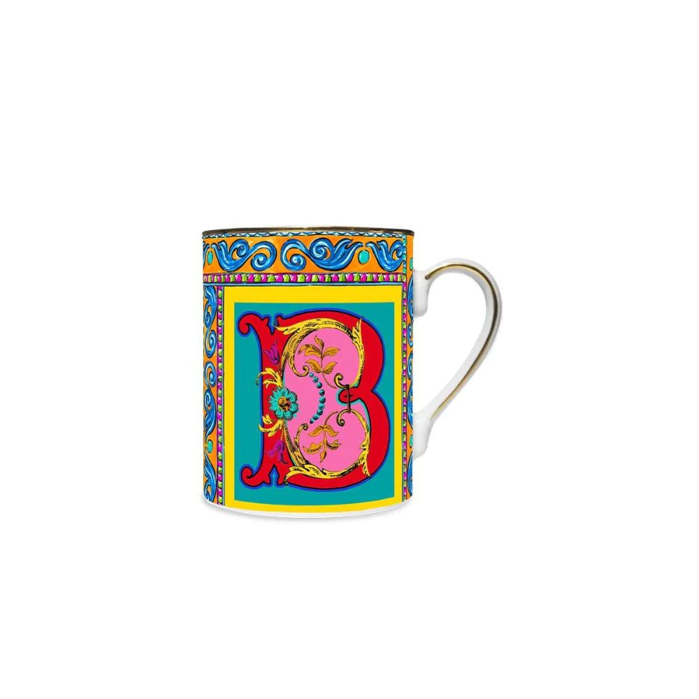 Baci Milano - Mug in porcellana linea Ortigia alfabeto 10.5cm