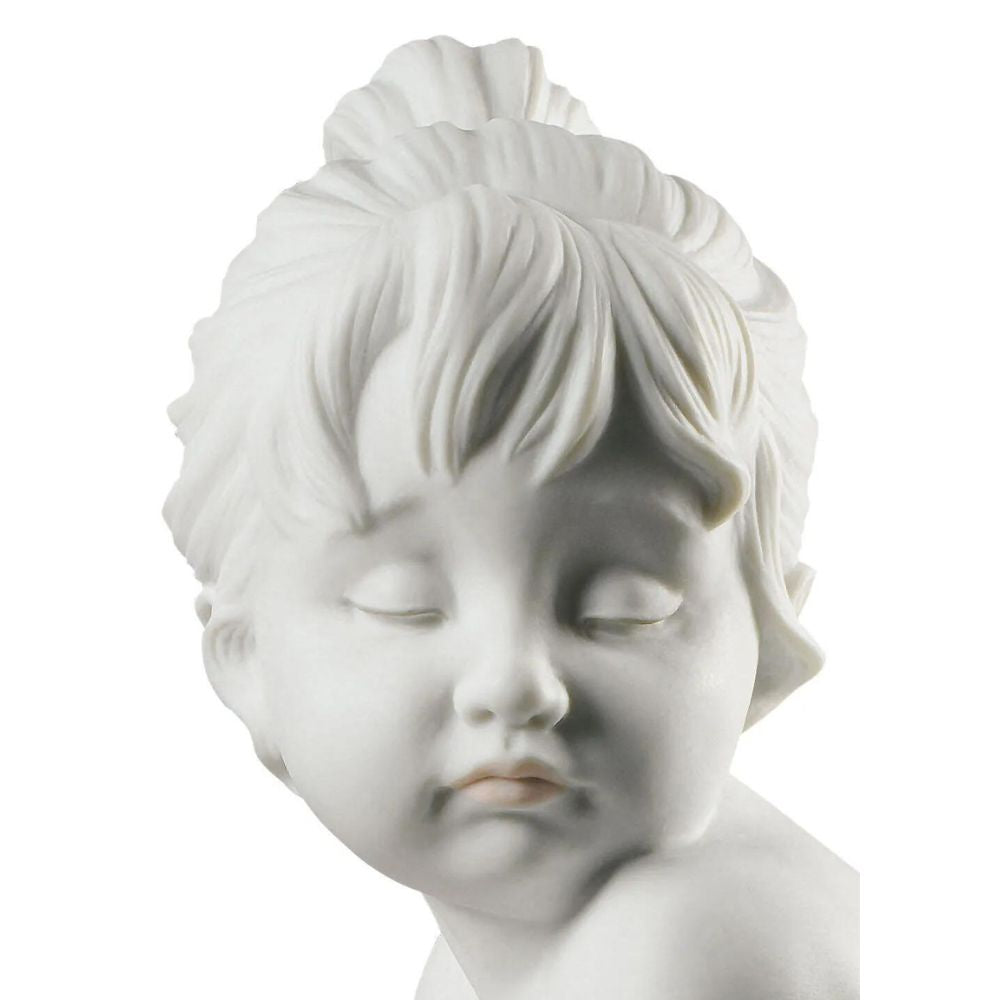 Lladrò - scultura bambina dolce seduta 32cm