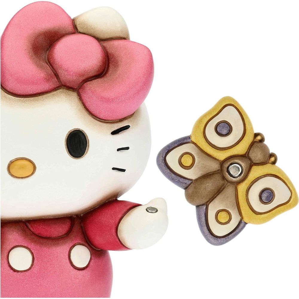 Thun - hello kitty con farfalla in ceramica 20cm - Senza Scatolo