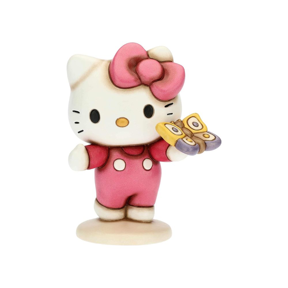 Thun - hello kitty con farfalla in ceramica 20cm - Senza Scatolo