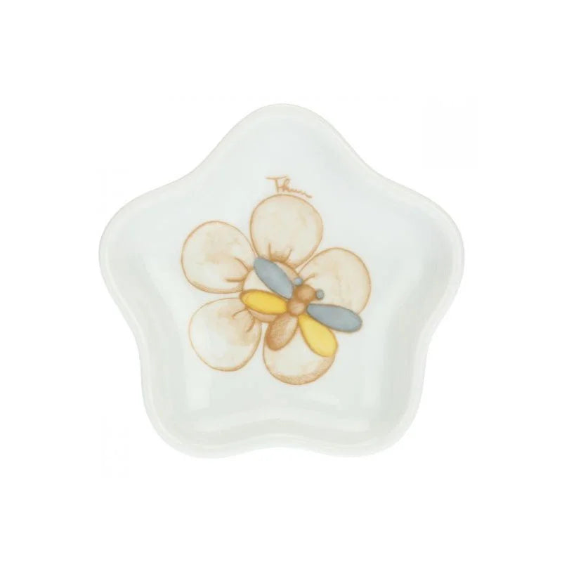 Thun - poggia bustina in porcellana elegance a forma di fiore 10x10x0,75 cm h