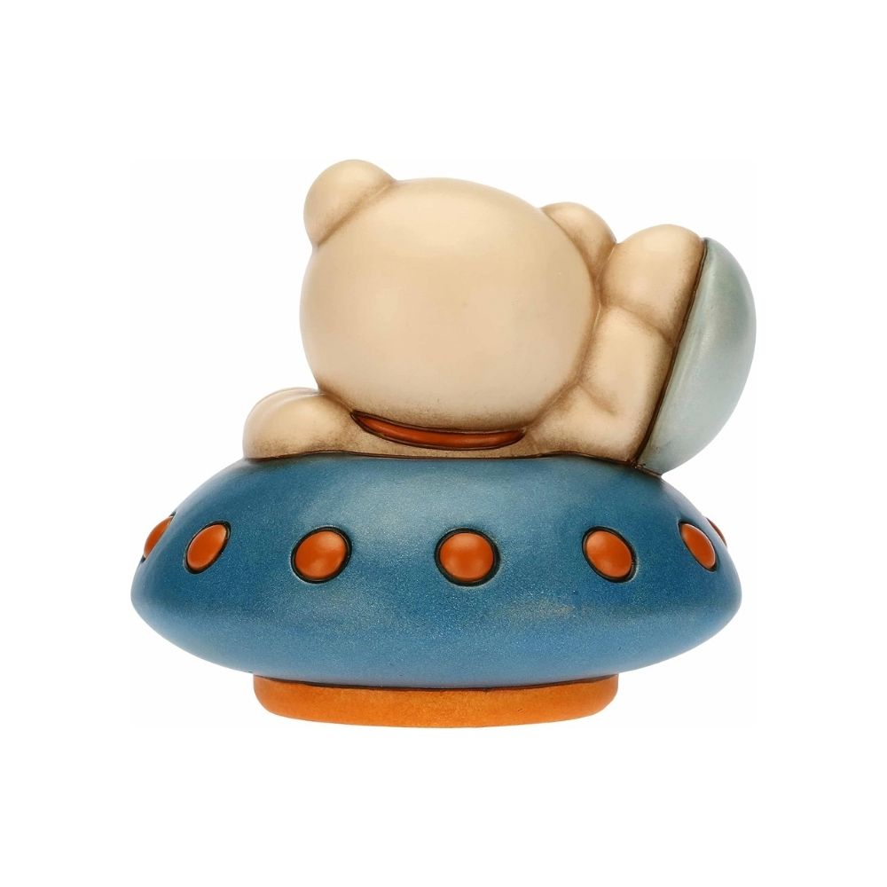 Thun - teddy astronauta su navicella in ceramica 7cm - Senza Scatolo