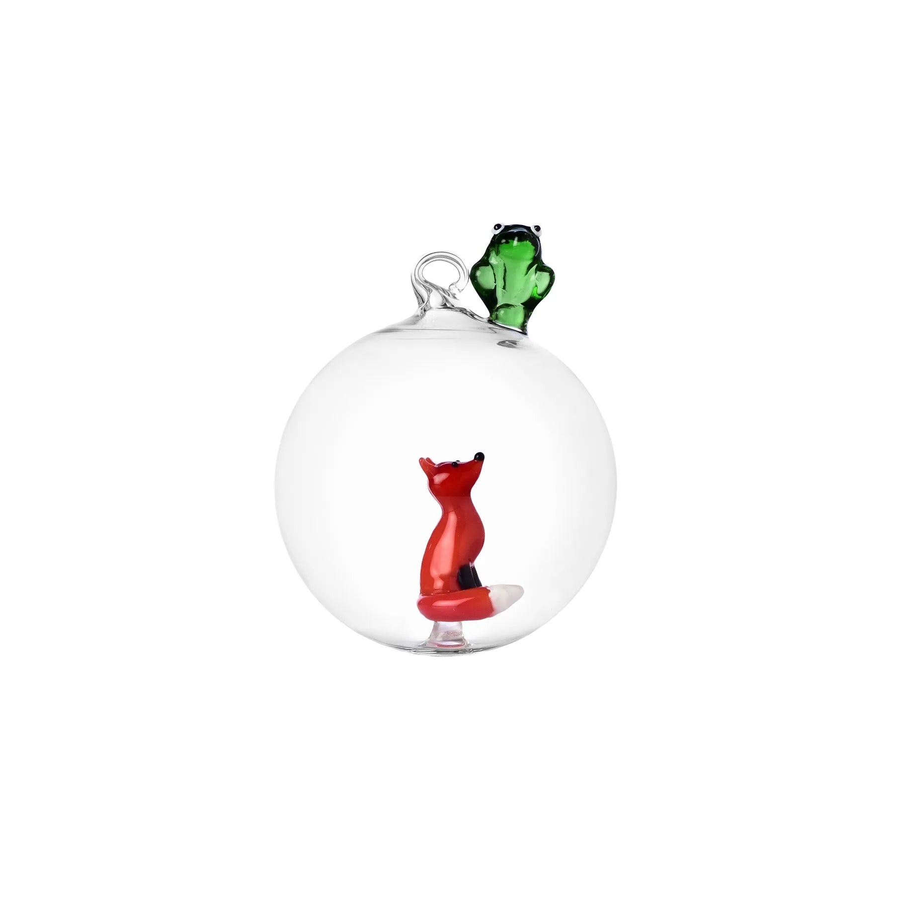 Ichendorf - Palla di Natale rana e volpe rossa Woodland Tales