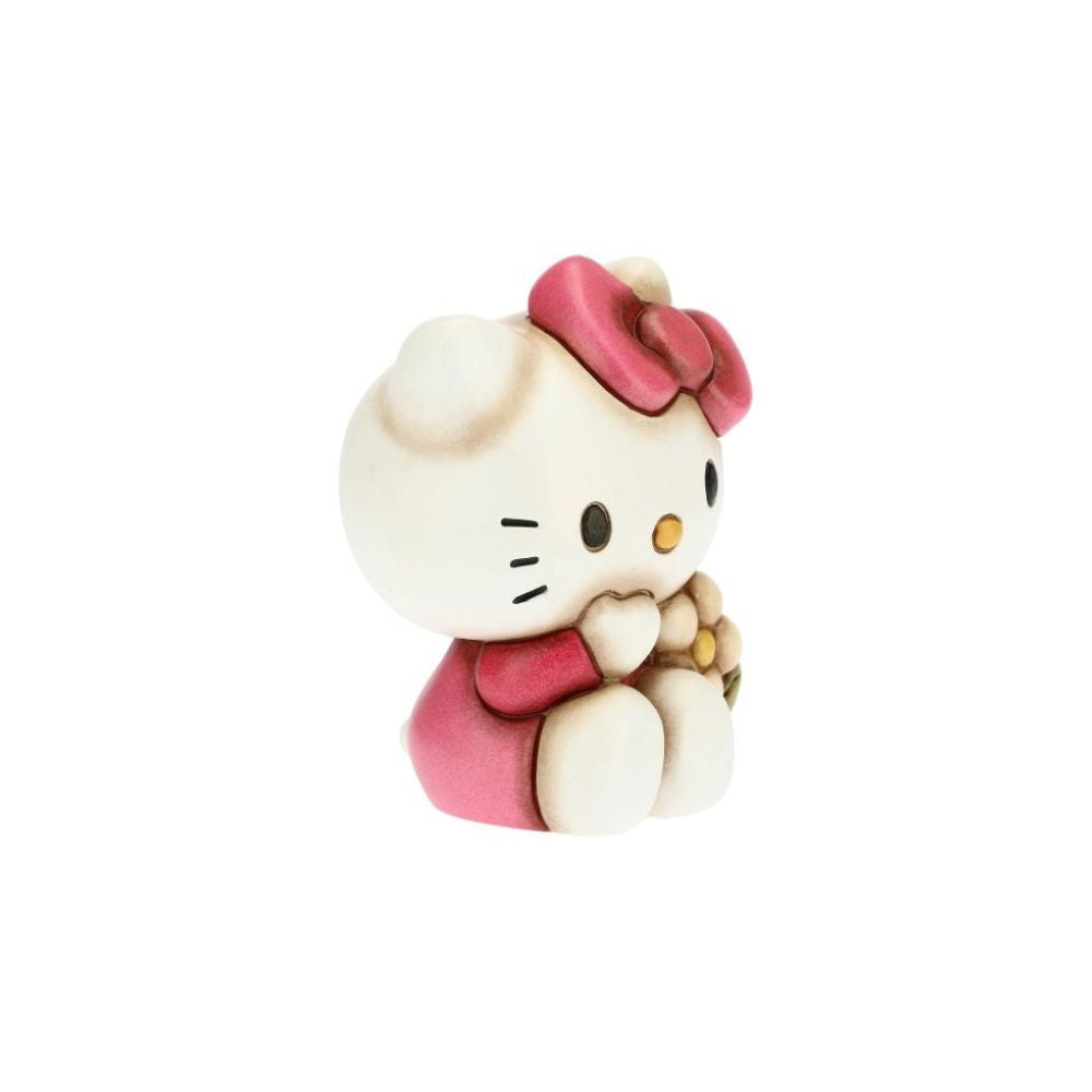 Thun - hello kitty con fiore in ceramica 10cm - Senza Scatolo