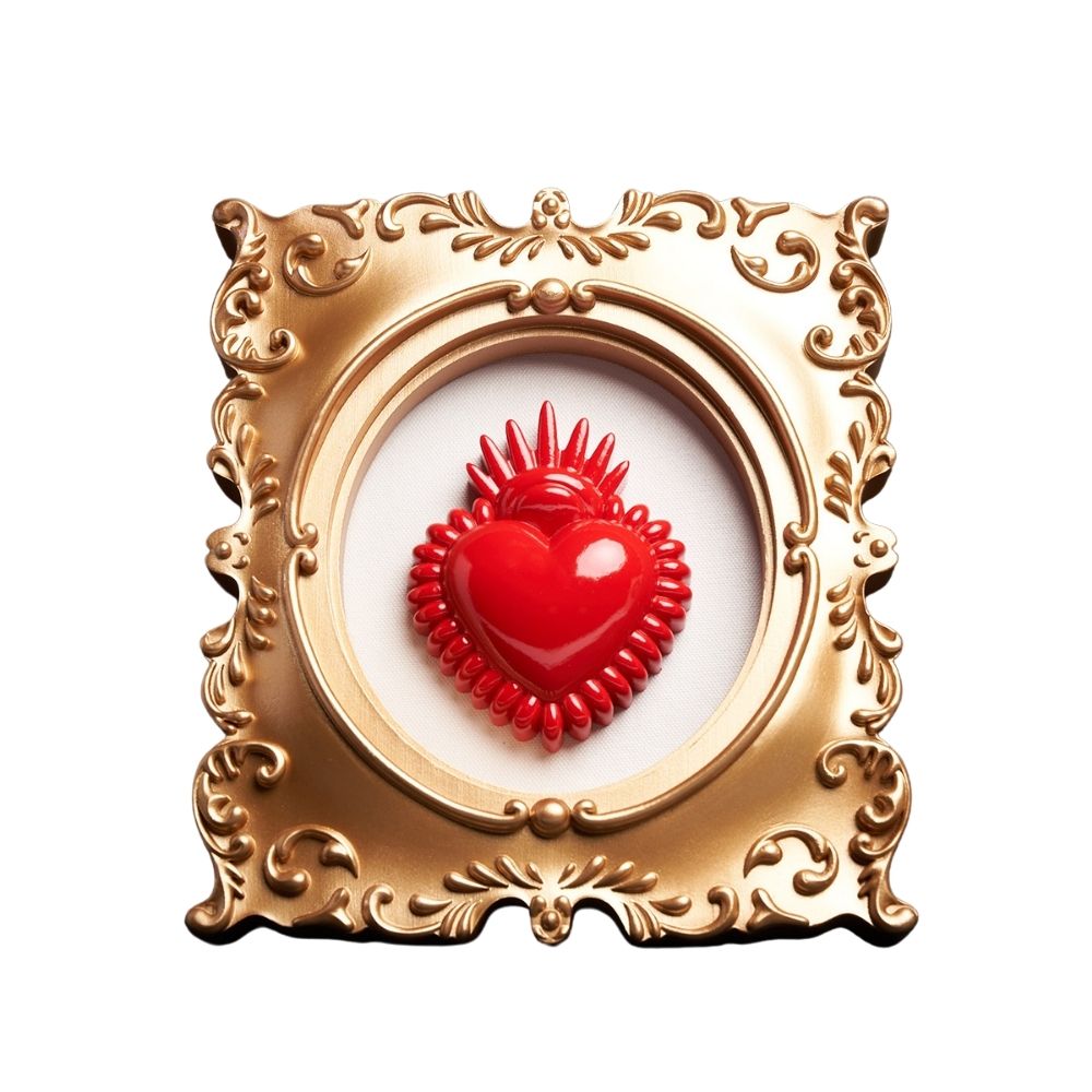 Blogo Firenze - frame quadro decorativo Heart Red 19,5 cm x 25 cm