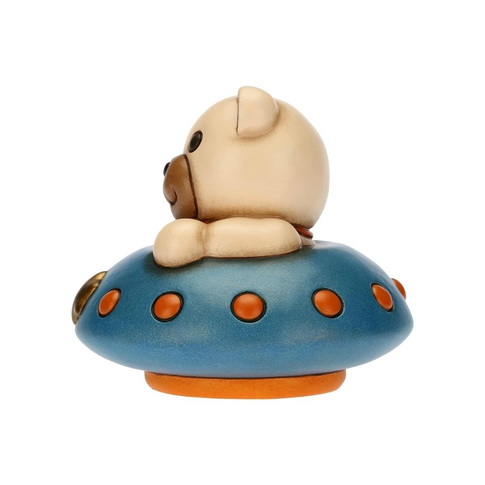 Thun - teddy astronauta su navicella in ceramica 7cm - Senza Scatolo