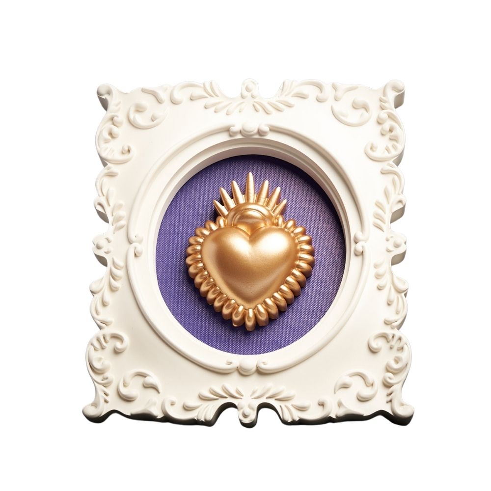 Blogo Firenze - frame quadro decorativo Heart Gold 19,5 cm x 25 cm