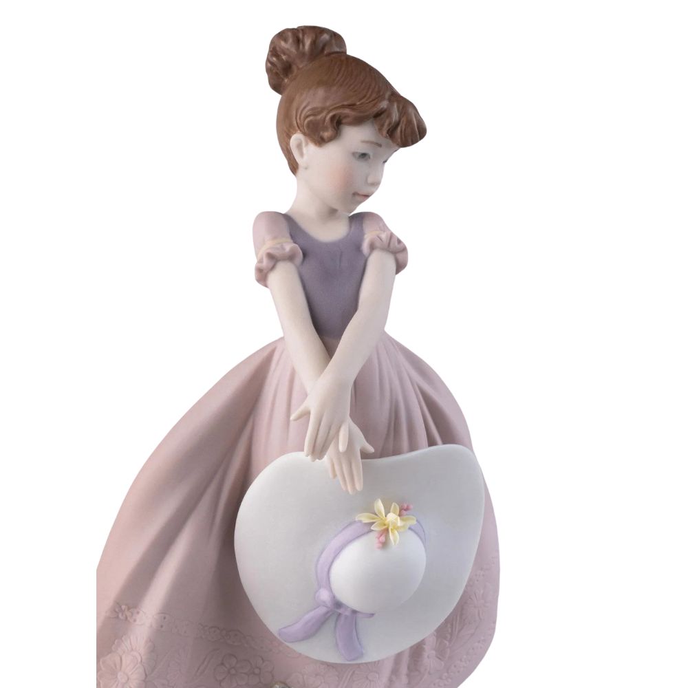Lladrò - scultura ragazza pamela al vento 24cm