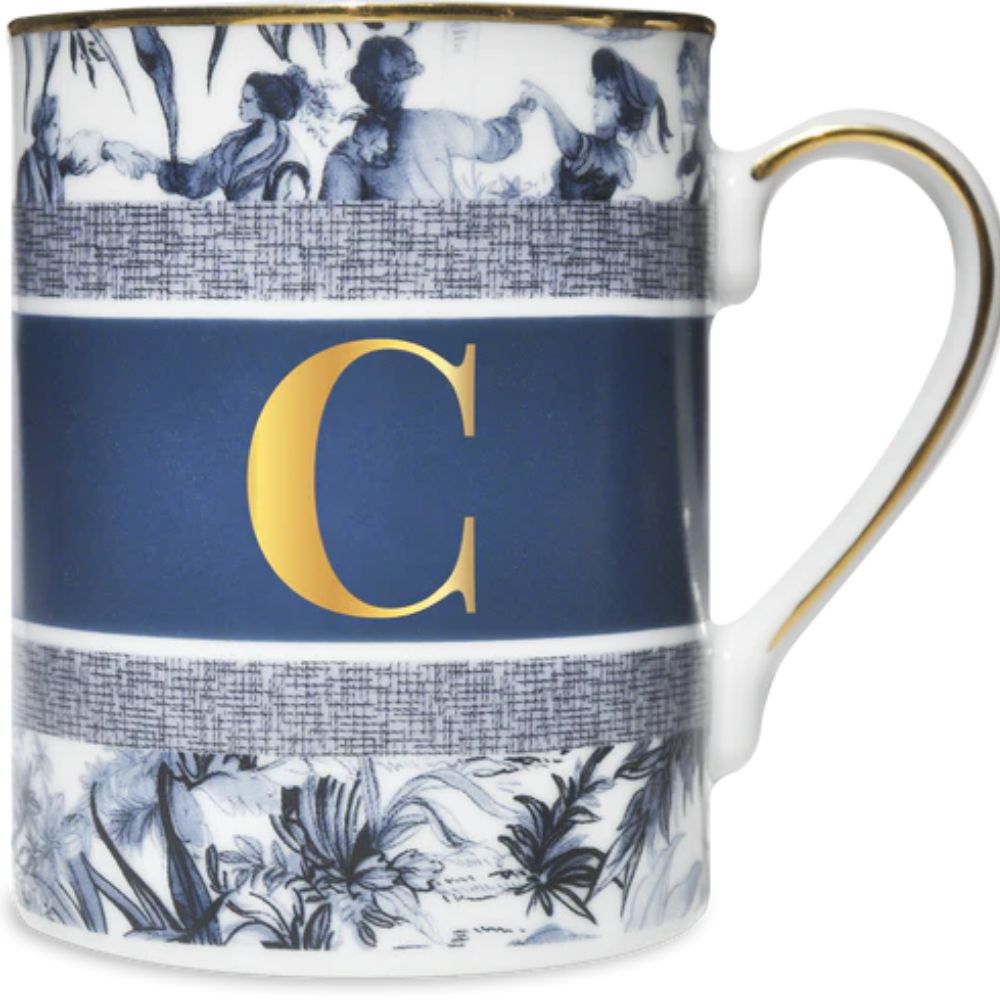 Baci Milano - Tazza in Porcellana con Lettera Alfabeto - Varie Lettere