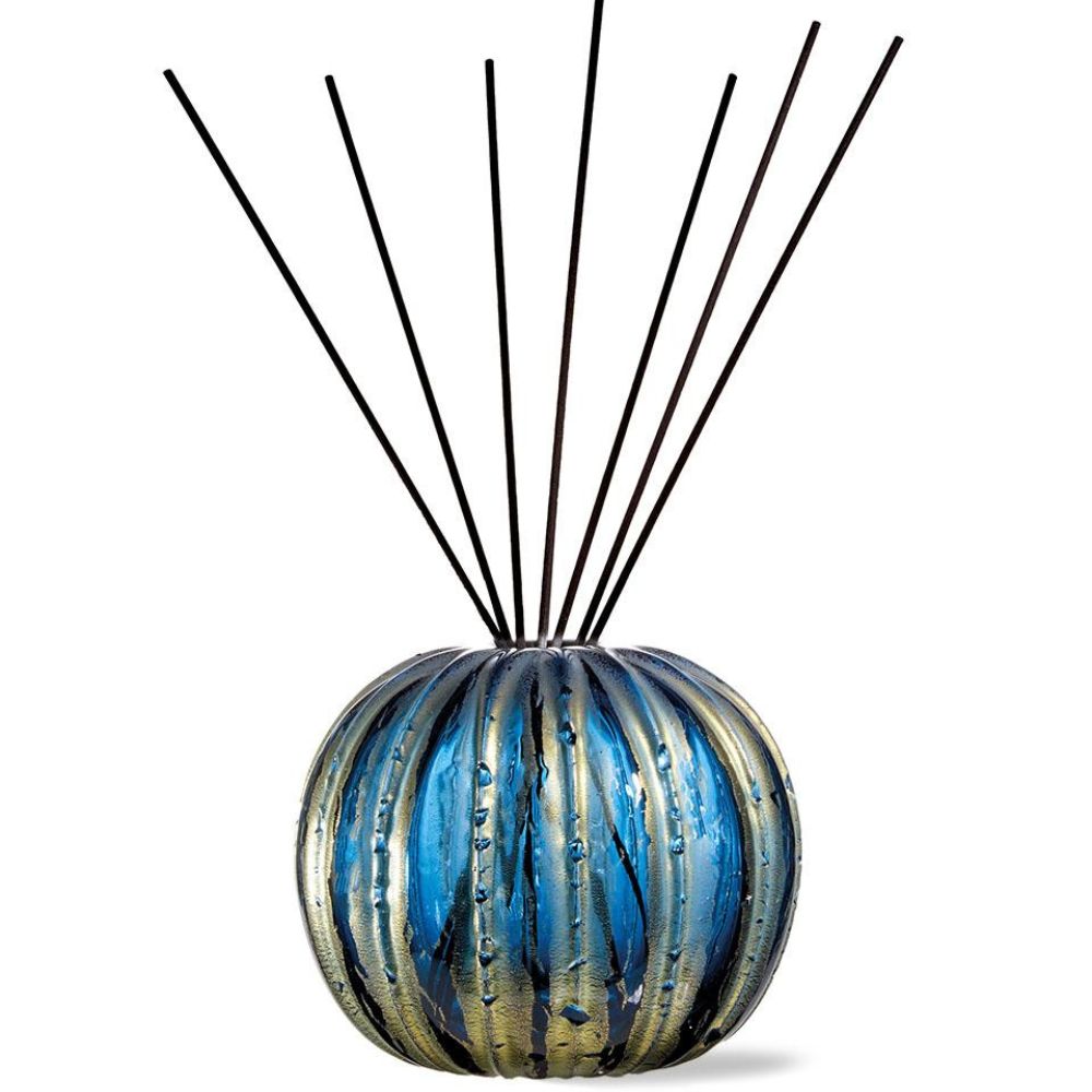 L'oca nera - vaso profumatore urano in vetro Ø17.5cm x 15cm