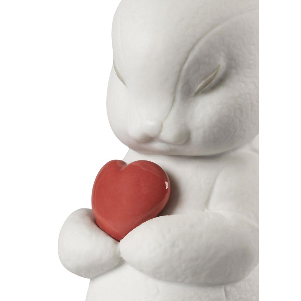 Lladrò - scultura Puffy Coniglio generoso bianco 11cm