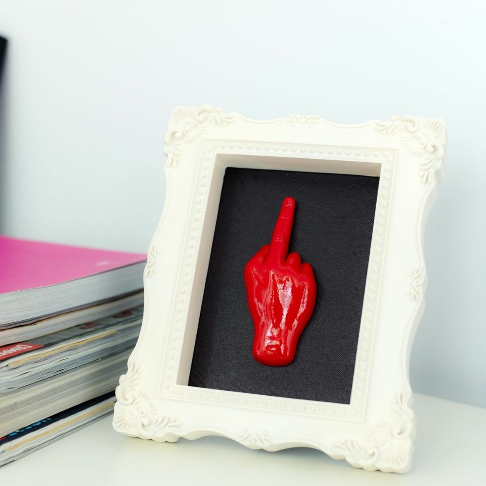 Blogo Firenze - frame quadro decorativo Finger Red 19,5 cm x 25 cm