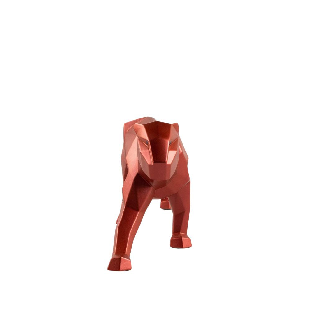 Lladrò - scultura figura pantera origami rossa 19cm