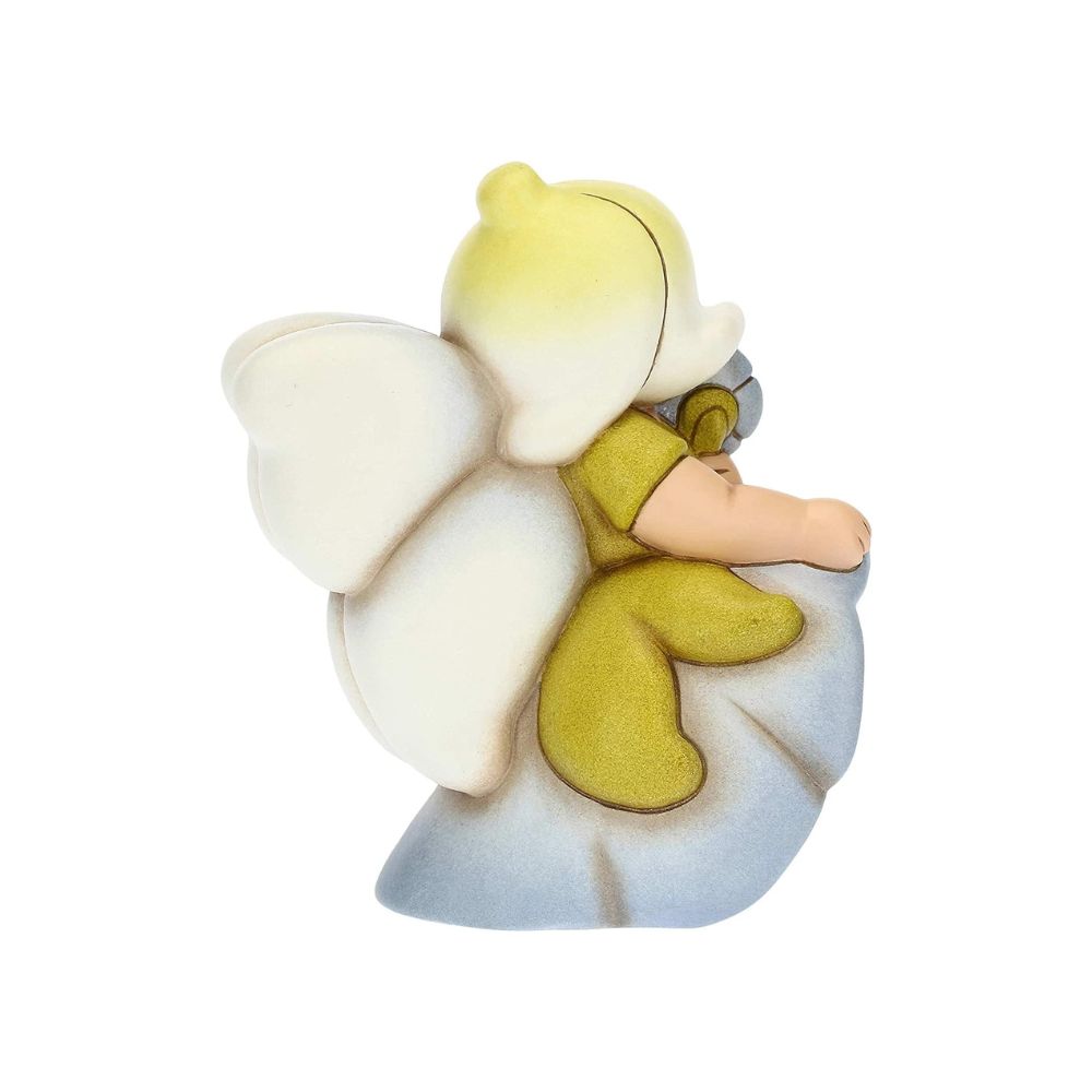 Thun - statua fata con fiore azzurro lipomea in ceramica 13cm - Senza Scatolo
