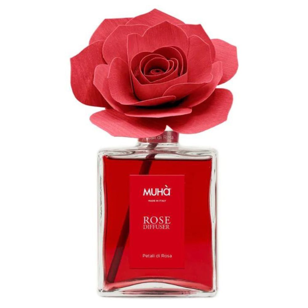 Muhà - profumatore d'ambiente rosa diffuser - petali di rosa 200ml