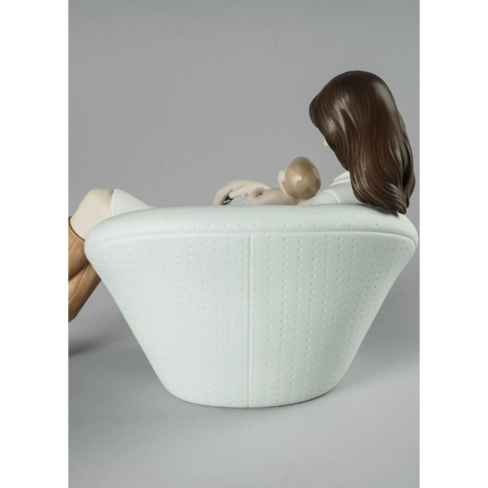 Lladrò - scultura dormendo con mamma 22cm