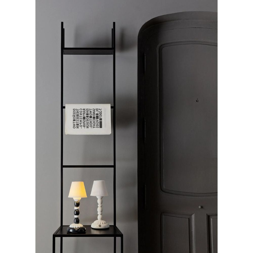 Lladrò - lampada da tavolo ricaricabile in porcellana bianca 30cm