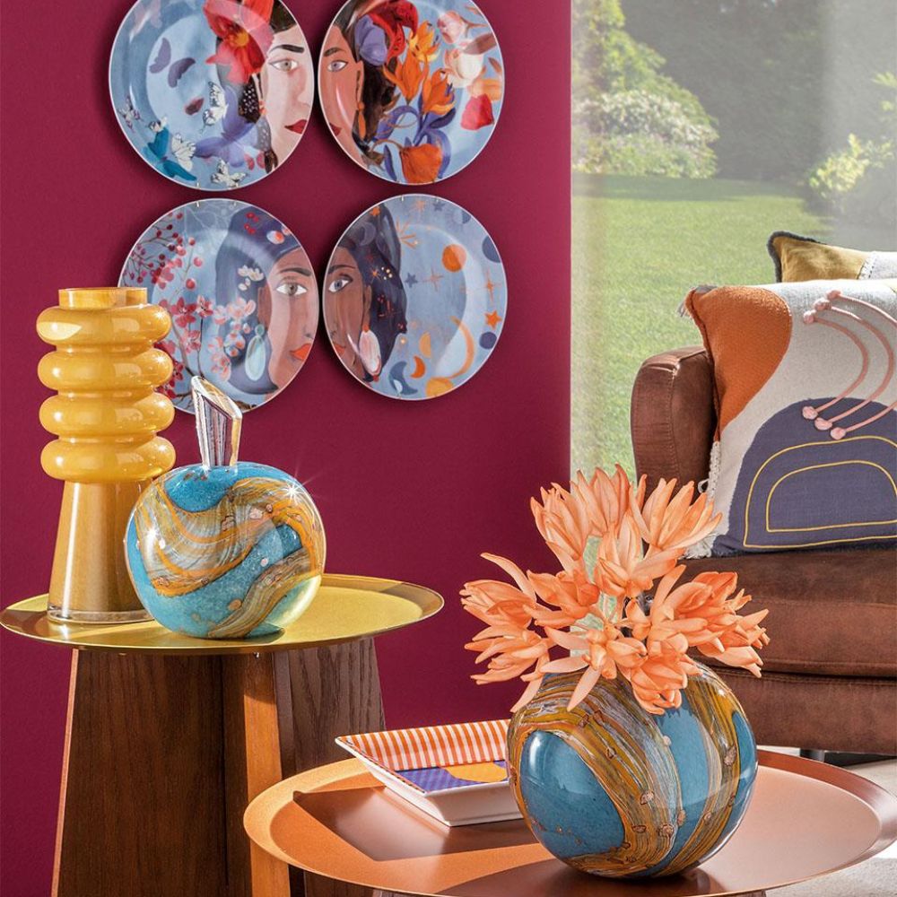 L'oca nera - vaso profumatore venere in vetro Ø17.5cm x 15cm