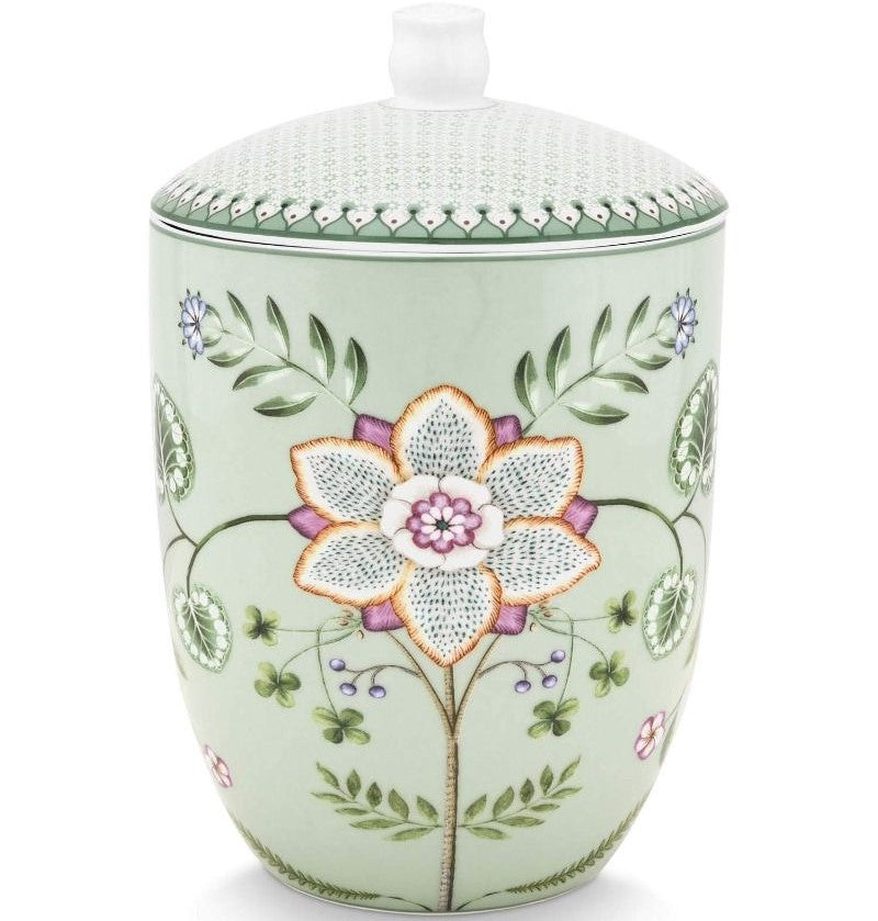 Pip Studio - barattolo portaoggetti Lily&Lotus verde chiaro 20cm