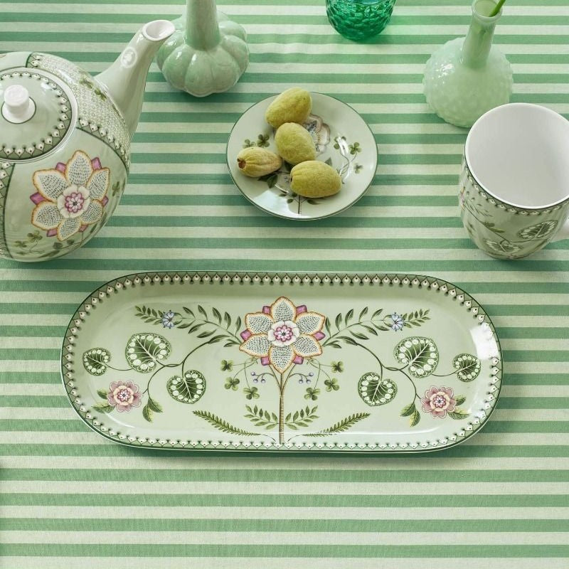 Pip Studio - Vassoio per torta rettangolare Lily&Lotus verde chiaro 33cm