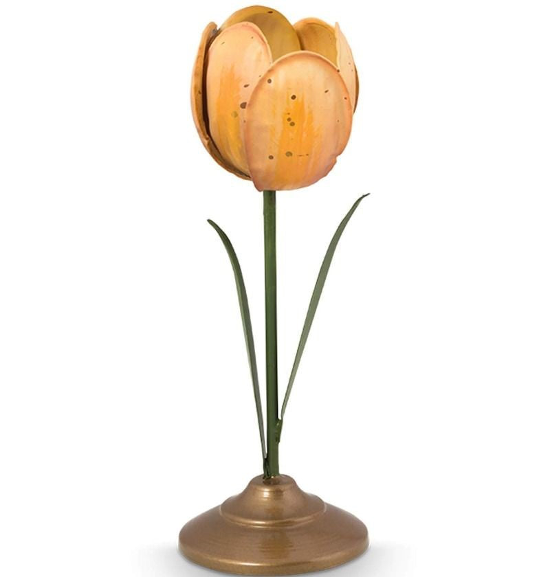 Pip Studio - Set 2 portacandela in metallo fantasia tulipano giallo