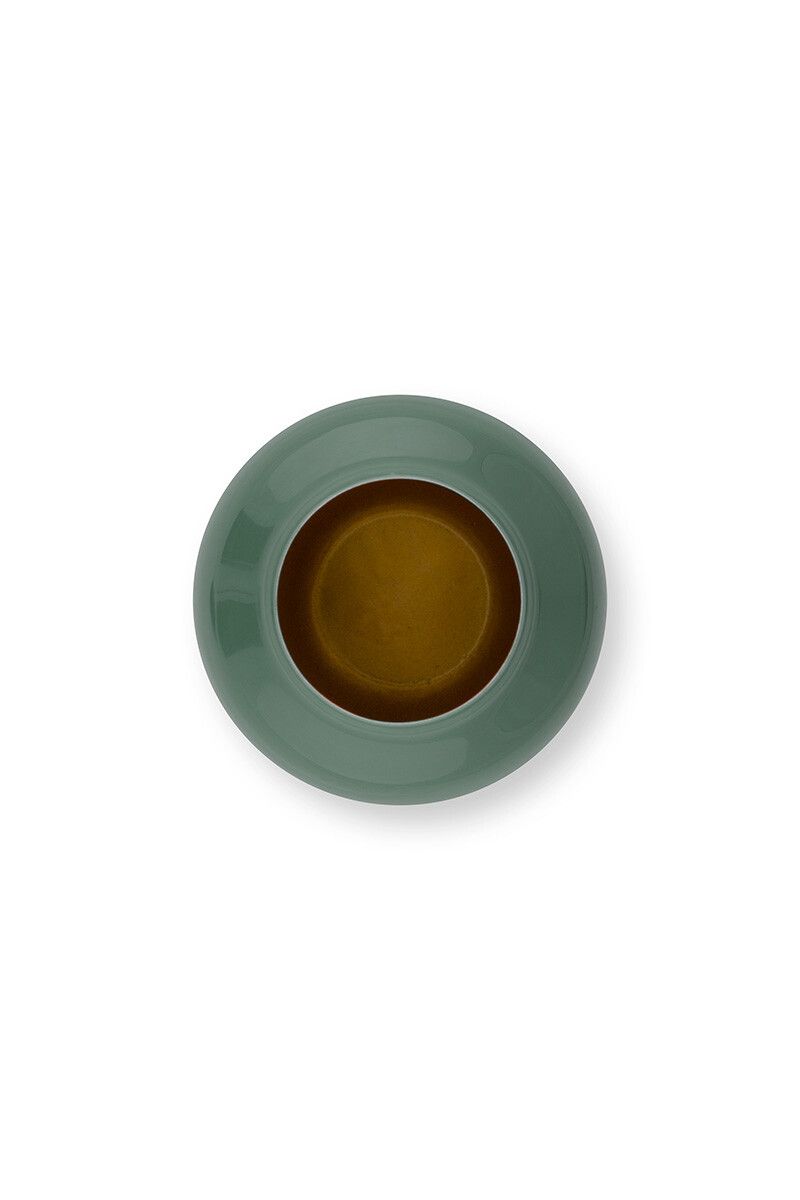 Pip Studio - Mini Vaso Rotondo in metallo Verde 10 cm