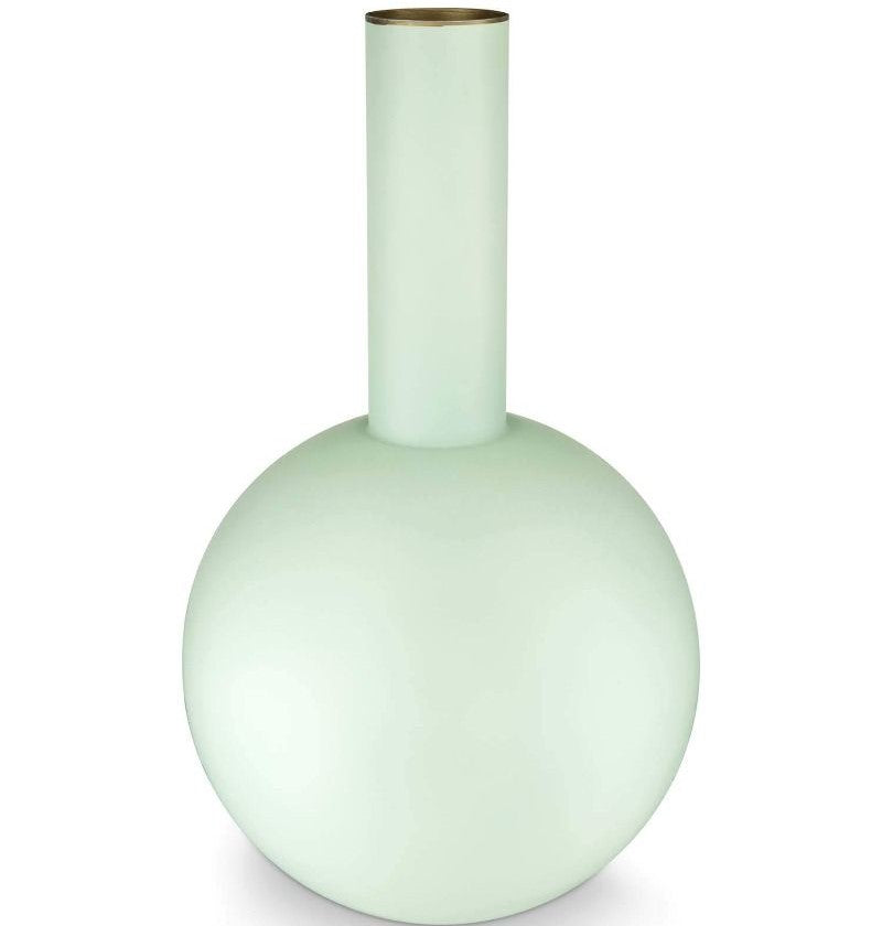 Pip Studio - vaso in metallo grande azzurro opaco 42cm