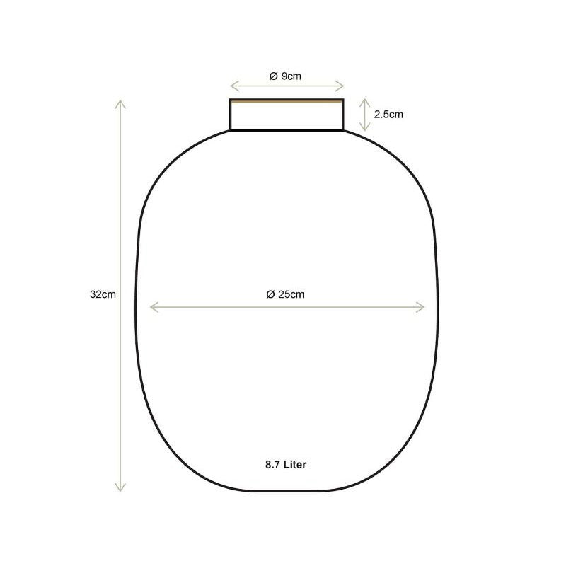Pip Studio - Vaso in metallo a pois azzurro e oro 32 cm