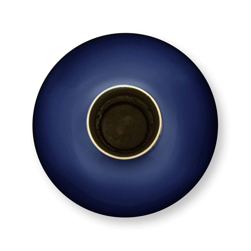 Pip Studio - Vaso in metallo blu scuro 26cm